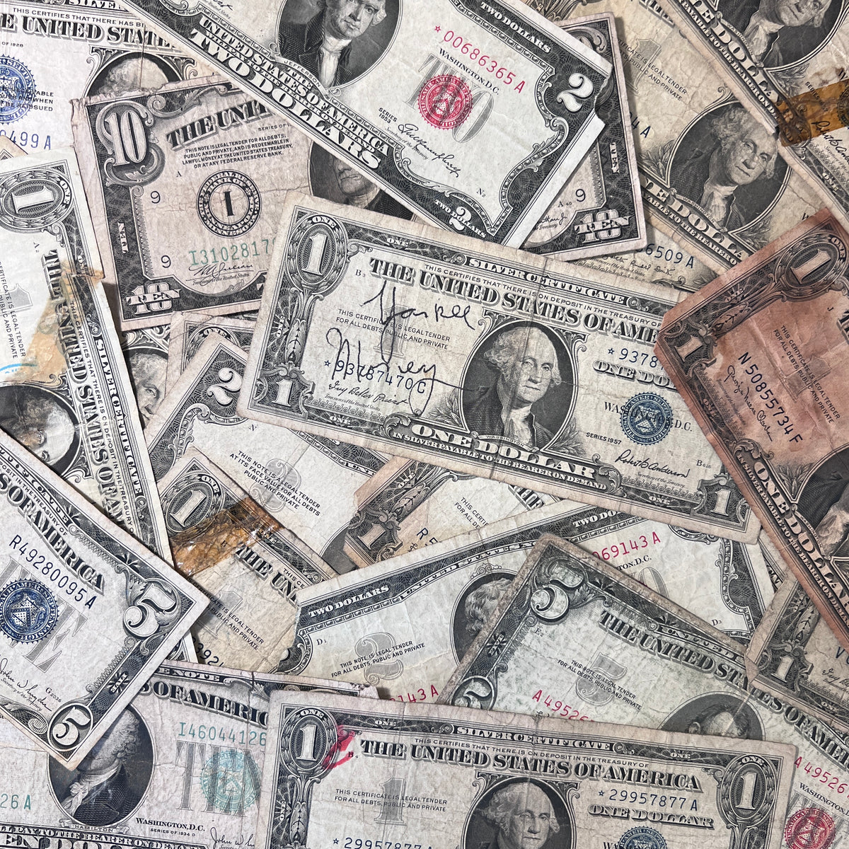 $10 of Cull (Damaged) Old United States Currency – Sam's Coins of ...